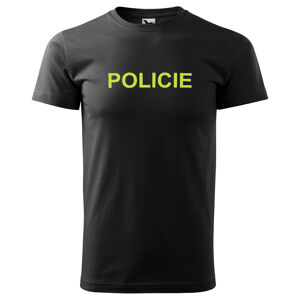Tričko Policie - nápis (Velikost: L, Typ: pro muže)
