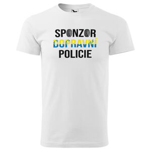 Tričko Sponzor dopravní policie (Velikost: L, Typ: pro muže, Barva trička: Bílá)