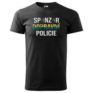Tričko Sponzor dopravní policie (Velikost: XS, Typ: pro muže, Barva trička: Černá)