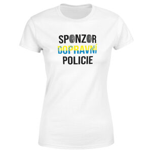 Tričko Sponzor dopravní policie (Velikost: L, Typ: pro ženy, Barva trička: Bílá)