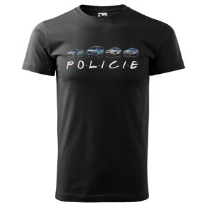 Tričko Policie (Velikost: S, Typ: pro muže, Barva trička: Černá)