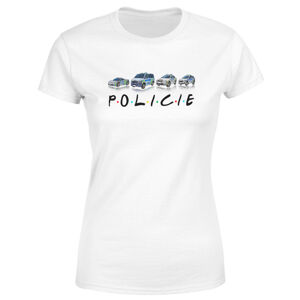 Tričko Policie (Velikost: S, Typ: pro ženy, Barva trička: Bílá)