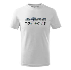 Tričko Policie – dětské (Velikost: 122, Barva trička: Bílá)