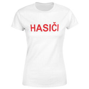 Tričko Hasiči - klasika (Velikost: XL, Typ: pro ženy, Barva trička: Bílá)