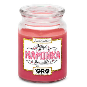 Svíčka Nejlepší maminka – pink (Vůně svíčky: Višně v čokoládě)