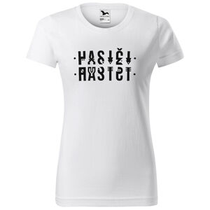 Tričko Hasiči – šifra (Velikost: S, Typ: pro ženy, Barva trička: Bílá)