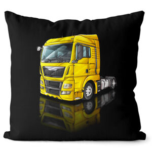Polštářek Kamion – výběr barvy (Velikost: 55 x 55 cm, Barva kamionu: Žlutá)