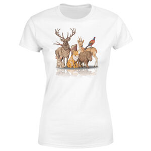 Tričko Forest friends (Velikost: XL, Typ: pro ženy, Barva trička: Bílá)