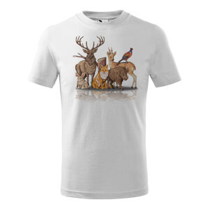 Tričko Forest friends - dětské (Velikost: 110, Barva trička: Bílá)