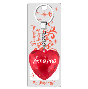 Přívěsek na klíče srdce s jménem - Andrea