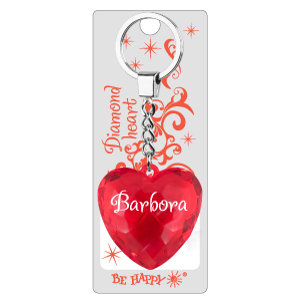 Přívěsek na klíče srdce s jménem - Barbora
