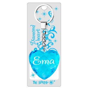 Přívěsek na klíče srdce s jménem - Ema