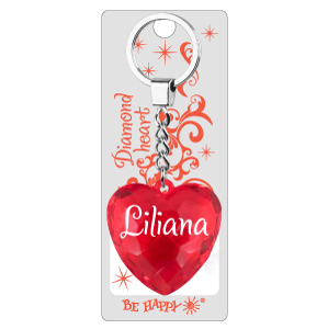 Přívěsek na klíče srdce se jménem - Liliana