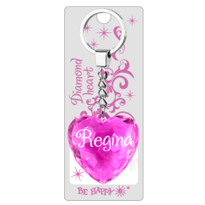 Přívěsek na klíče srdce se jménem - Regina
