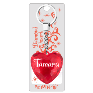 Přívěsek na klíče srdce se jménem - Tamara