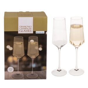 Diamantové sklenice na šampaňské (2 kusy)