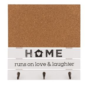 Dřevěný věšák na zeď Home runs on love and laughter