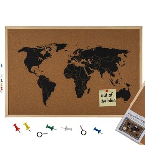 Korková nástěnka mapa světa