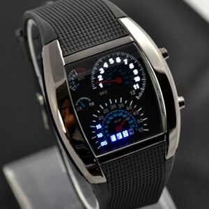 LED hodinky Sport Car černé