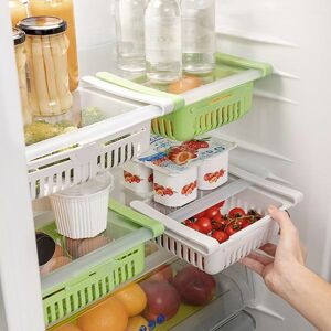 Nastavitelný organizér do chladničky (2 kusy) (mírně poškozená krabice)