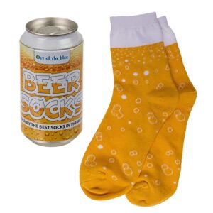 Pivní ponožky v plechovce (mírně poškozená plechovka)