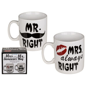 Velký hrnek Mr. Right a Mrs. always Right