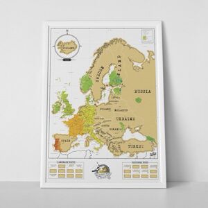 Stírací mapa Evropy (Otevřený tubus,  nepoužívána)