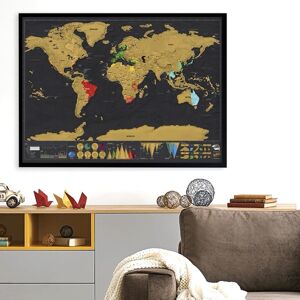 Stírací mapa světa Deluxe (poškozený tubus)